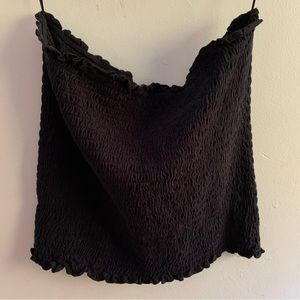 Black strapless top